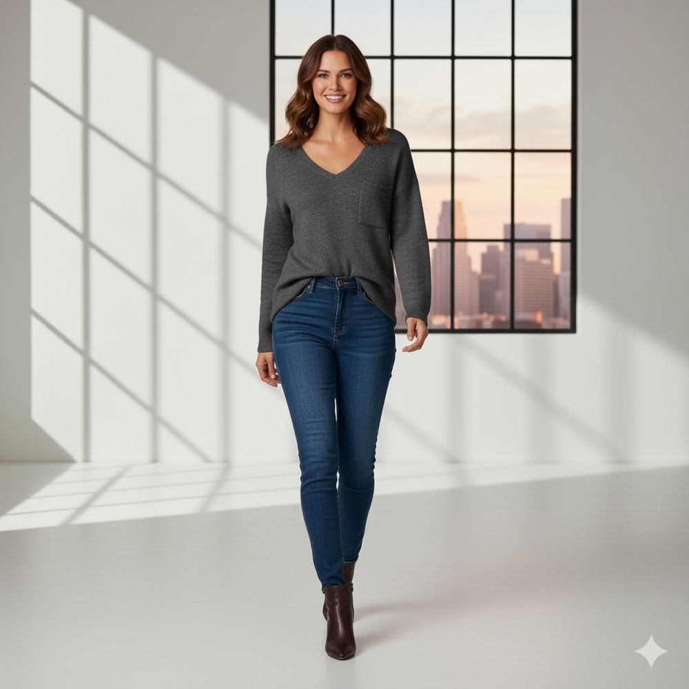 Long Sleeve V Neck Gap Sweater